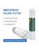 Necotech Inline Post Carbon Filter Cartridge | Final Stage Taste & Odor Removal Filter | Coconut Shell Activated Carbon | Universal RO Water Purifier Compatible